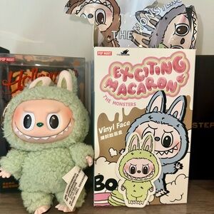 POP MART Labubu “The Monsters: Exciting Macaron” Vinyl Face” - Green Grape